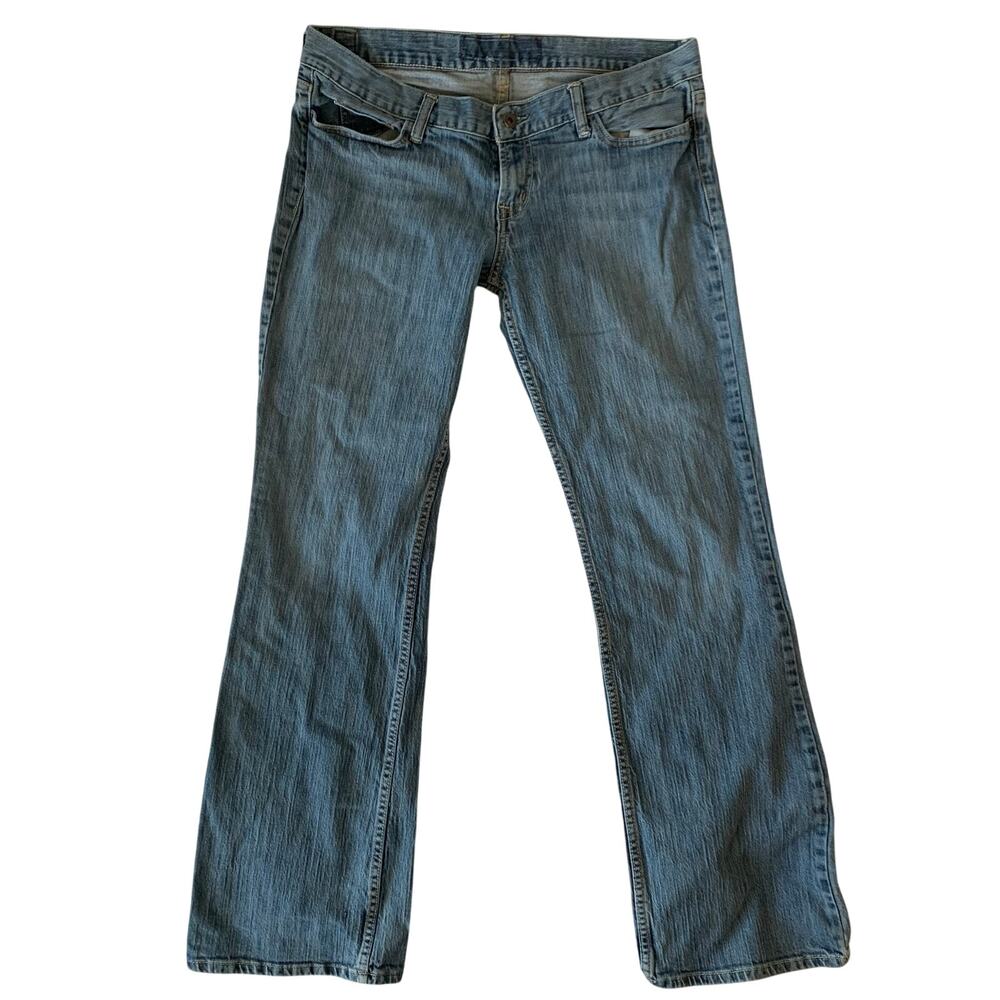 VTG Guess Jeans Mens 32 Low Rise Bootcut Denim Jeans Light Wash Stretch Jean